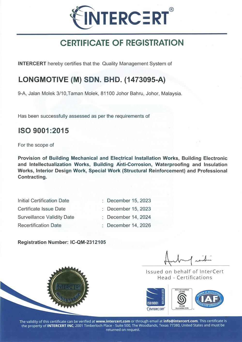 ISO 9001:2015